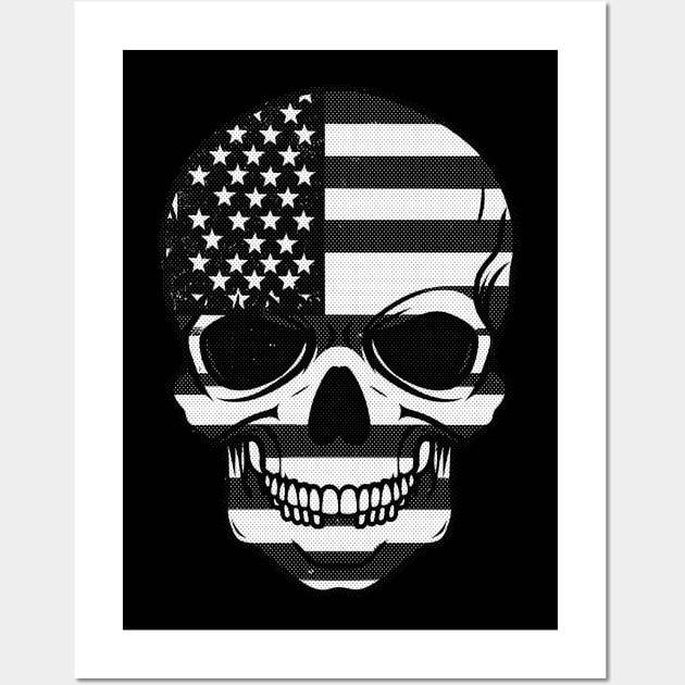 Skull America Glitch Wall Art by Outrageous Flavors